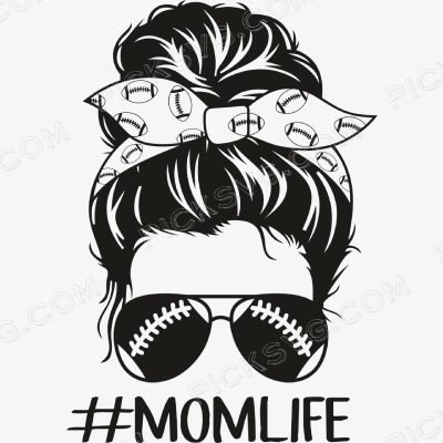 Football MomLife Black Football MomLife Black
