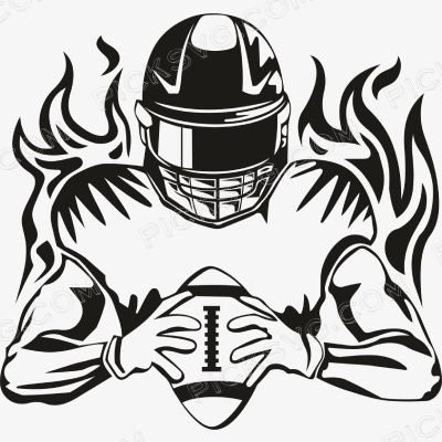 Football Player with Ball Football Player With Ball Vector file - Sports Logos