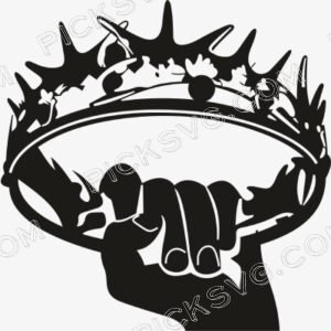 Black Hand Hold Crown Svg - Sports Logos