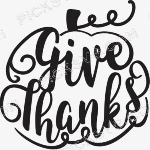 Give Thanks Pumpkin Thanksgiving Fall SVG