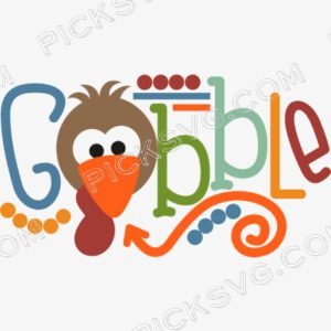 Gobble Turkey Boy Thanksgiving Svg - Miscellaneous SVG