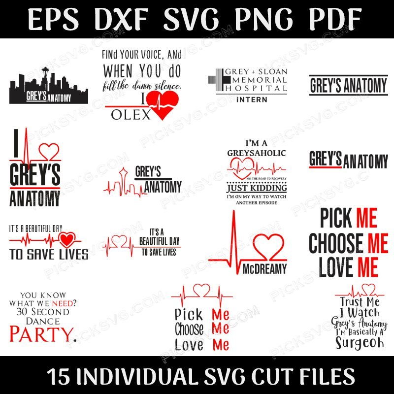 Greys Anatomy Bundle Svg Greys Anatomy Bundle Svg - Design Bundle SVG
