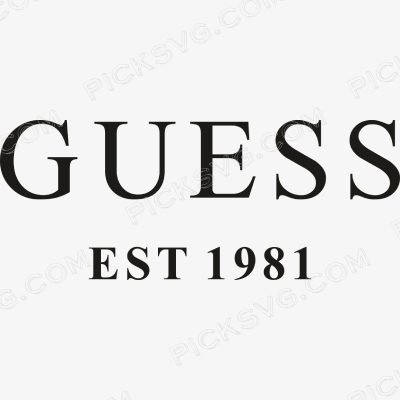Guess Est 1981 Guess Est 1981 Svg - Fashion Brands SVG