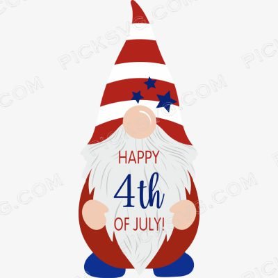 Happy 4th of July Gnome Happy 4th of July Gnome Svg - Patriotic And Flags