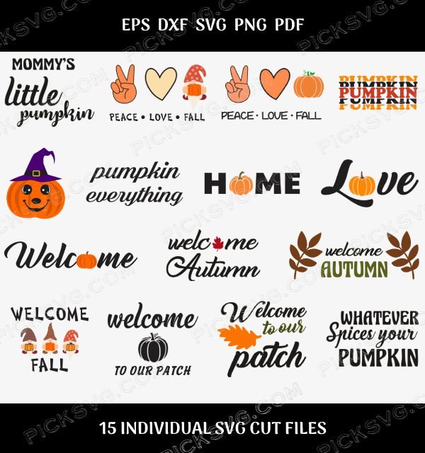 Happy Fall Pumpkin Bundle Svg Happy Fall Pumpkin Bundle Svg - Design Bundle SVG
