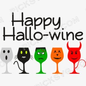 Happy Hallowine Cartoon