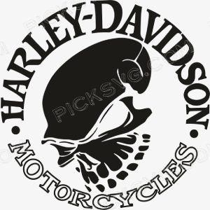 Harley Davidson Black Skull Svg