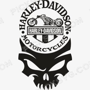 Harley Davidson Motorcycle Skull Tattoo Bike Svg