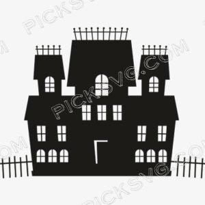 Haunted House Black Svg - Miscellaneous SVG