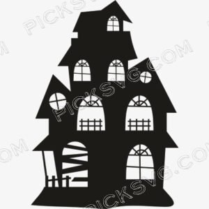 Haunted House Clip Art Svg - Miscellaneous SVG