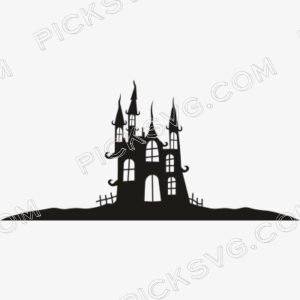 Haunted House Clip Art Svg - Miscellaneous SVG