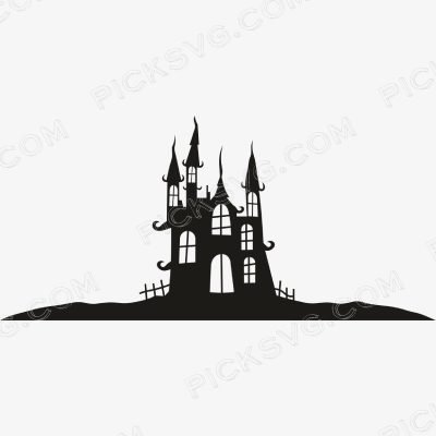 Haunted House Clip Art Svg - Miscellaneous SVG