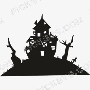 Haunted House Tree Svg - Miscellaneous SVG
