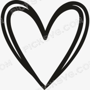Heart Black Line Svg - Miscellaneous SVG