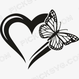 Heart Butterfly Svg - Miscellaneous SVG