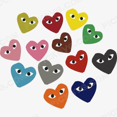 Heart Eye Iron On Patches Heart Eye Iron On Patches Svg - Fashion Brands SVG