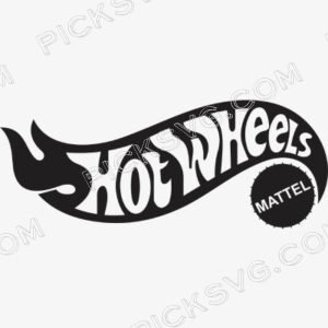Hot Wheels Mattel Black Svg - Motor logos SVG