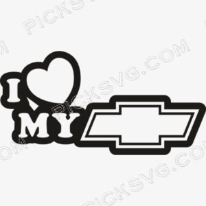 I Love My Chevrolet Svg - Motor logos SVG
