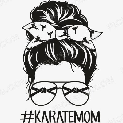KarateMom Black KarateMom Black Svg - Sports Logos