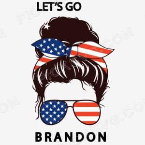 Lets Go Brandon Us Flag Svg 9 Lets Go Brandon Flag Woman Svg - Patriotic And Flags