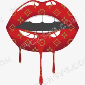 Lips Drip Louis Vuitton Pattern