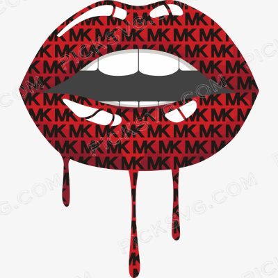 Lips Drip MK Pattern Lips Drip MK Pattern Svg - Brands Logos SVG