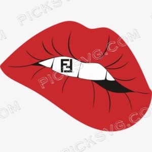 Lips Fendi Svg - Brands Logos SVG