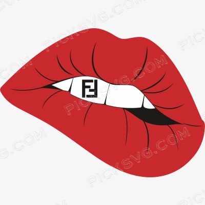 Lips Fendi Lips Fendi Svg - Brands Logos SVG