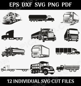 Lorry Truck Bundle Svg