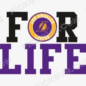 Los Angeles Lakers For Life Svg - Sports Logos
