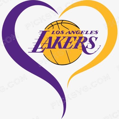 Los Angeles Lakers Heart Svg - Sports Logos