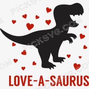 Love A Saurus Valentines Svg - Miscellaneous SVG