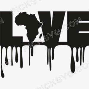 Love Africa Dripping Svg - Miscellaneous SVG