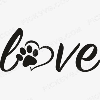 Love Paw Love Paw Svg - Animal Svg