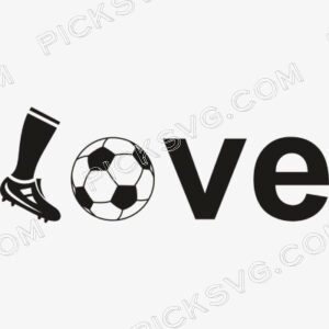 Love Soccer Football Svg - Sports Logos