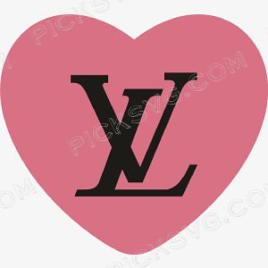 Lv Heart Logo Lv Heart Logo Svg - Fashion Brands SVG