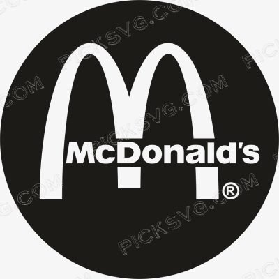 McDonalds Circle Black McDonalds Circle Black Svg - Brands Logos SVG
