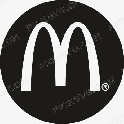 McDonalds M Circle Black McDonalds M Circle Black Svg - Brands Logos SVG