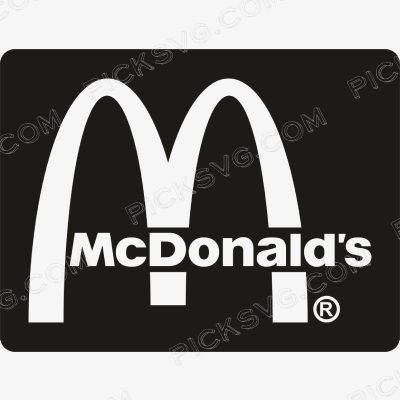 McDonalds M Rectangle Black McDonalds M Rectangle Black Svg - Brands Logos SVG