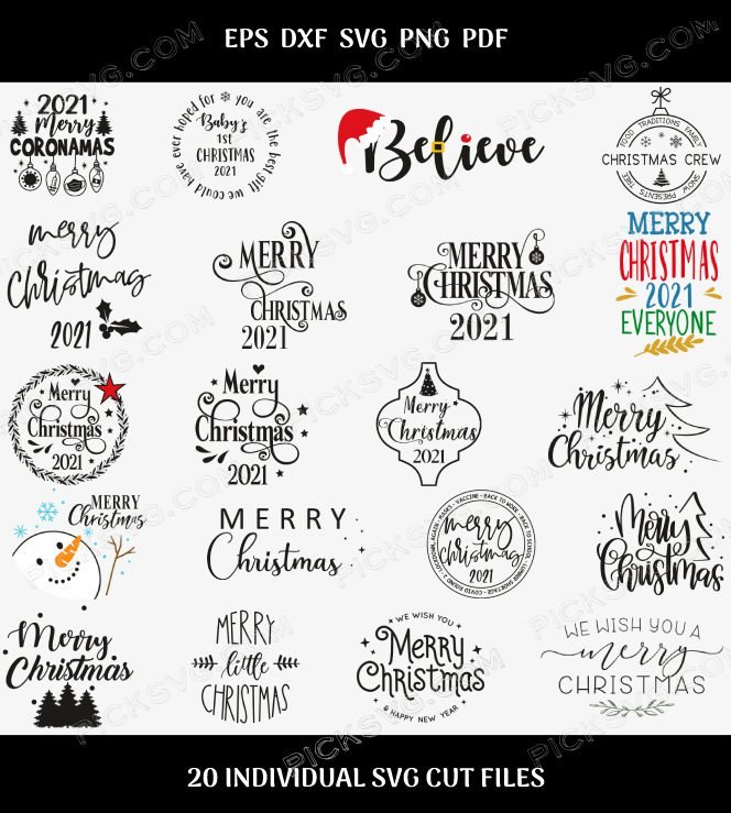 Merry Christmas 2021 Bundle Svg Merry Christmas 2021 Bundle Svg - Design Bundle SVG