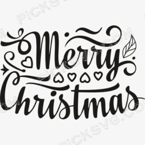 Merry Christmas Flower Style 1