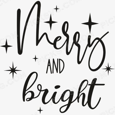 Merry and Bright Merry and Bright Svg - Miscellaneous SVG