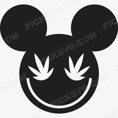 Mickey Weed Black Mickey Weed Black Svg - Cartoon Characters Svg
