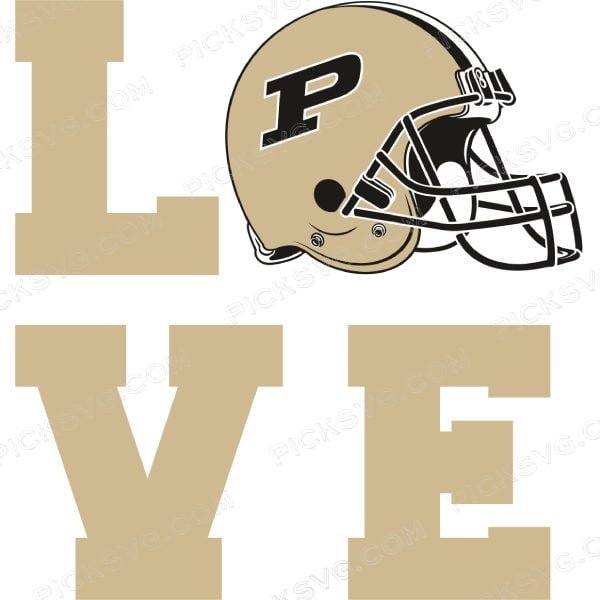 New Project 1 Purdue Boilermakers Love Svg - Sports Logos