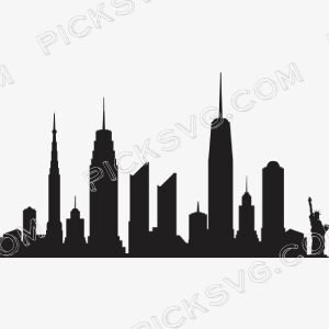 New York Tower Svg - Sports Logos