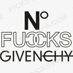 No Fucks Givenchy Outline Svg - Brands Logos SVG