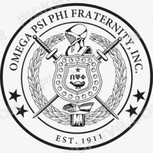 Omega Psi Phi Fraternity inc Est 1911 Black Svg - Fraternity Sorority