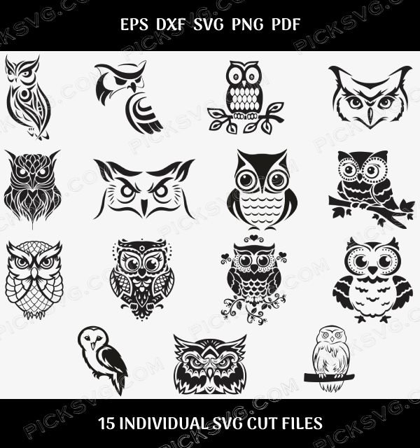 Owl Bundle Svg Owl Bundle Svg - Design Bundle SVG