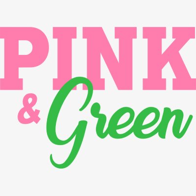 Pink And Green AKA Pink And Green AKA Svg - Alpha kappa alpha Svg