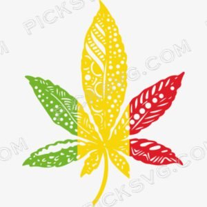 Pot Leaf Colour Svg - Miscellaneous SVG